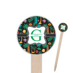 Hawaiian Masks Round Wooden Food Picks (Personalized)