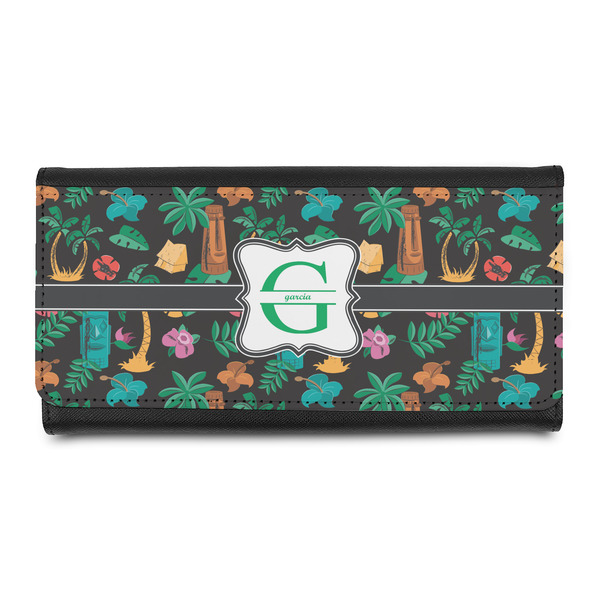 Custom Hawaiian Masks Leatherette Ladies Wallet (Personalized)
