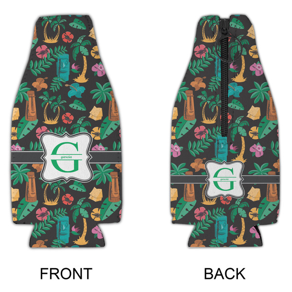 Hawaiian Masks Zipper Bottle Cooler - APPROVAL