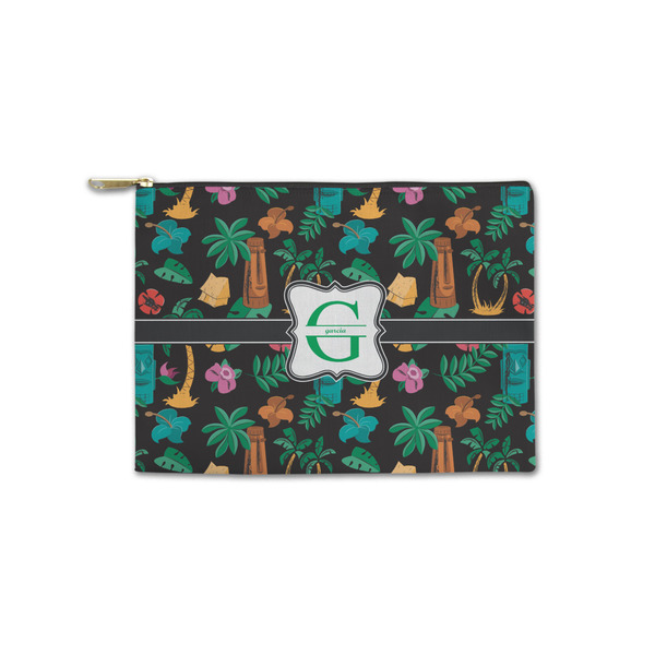 Custom Hawaiian Masks Zipper Pouch - Small - 8.5"x6" (Personalized)