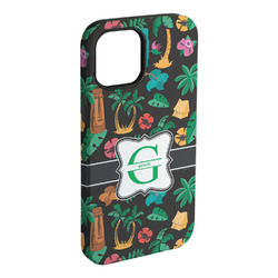 Hawaiian Masks iPhone Case - Rubber Lined - iPhone 15 Plus (Personalized)