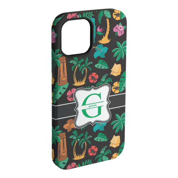 Custom Hawaiian Masks iPhone Case - Rubber Lined - iPhone 15 Plus (Personalized)