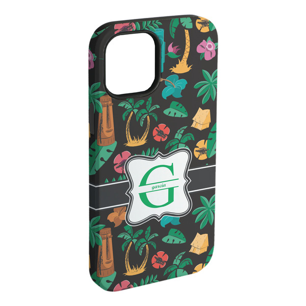 Custom Hawaiian Masks iPhone Case - Rubber Lined (Personalized)