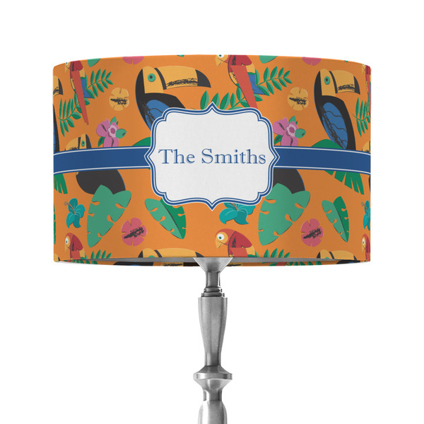 Custom Toucans 12" Drum Lamp Shade - Fabric (Personalized)
