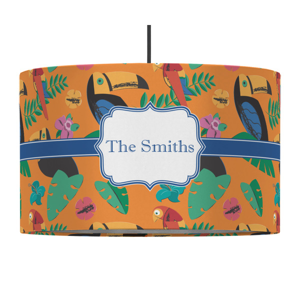 Toucans 12" Drum Lampshade - PENDANT (Fabric)