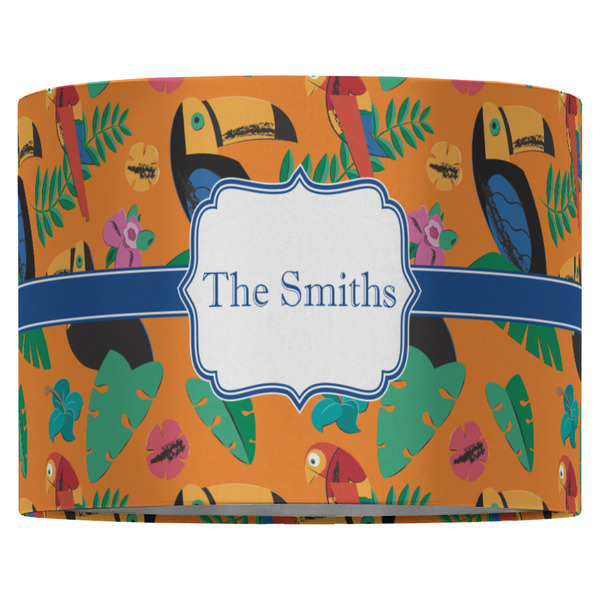 Toucans 16" Drum Lampshade - FRONT (Fabric)