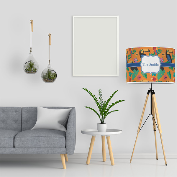 Toucans 16" Drum Lampshade - LIFESTYLE