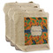 Toucans 3 Reusable Cotton Grocery Bags - Front View