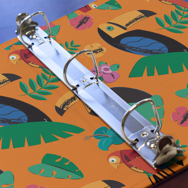 Toucans 3 Ring Binders - Full Wrap - 1" - DETAIL