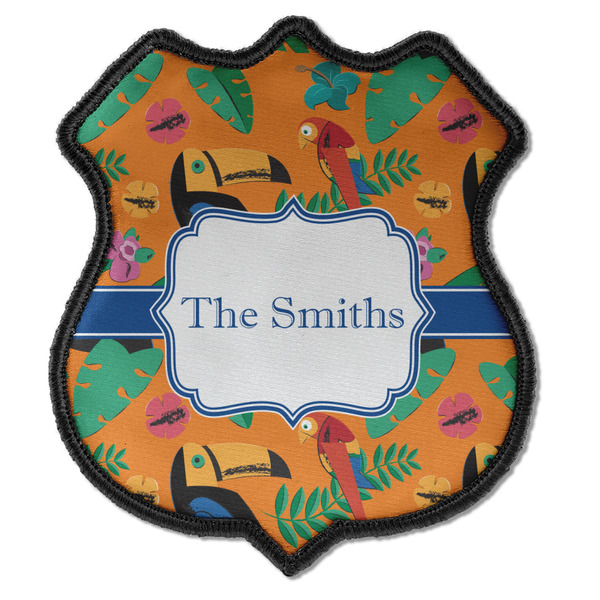 Custom Toucans Iron On Shield Patch C w/ Name or Text