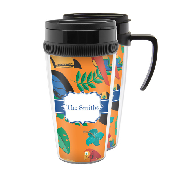 Custom Toucans Acrylic Travel Mug (Personalized)