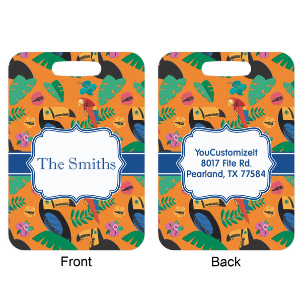 Toucans Aluminum Luggage Tag (Front + Back)
