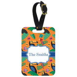 Toucans Metal Luggage Tag w/ Name or Text