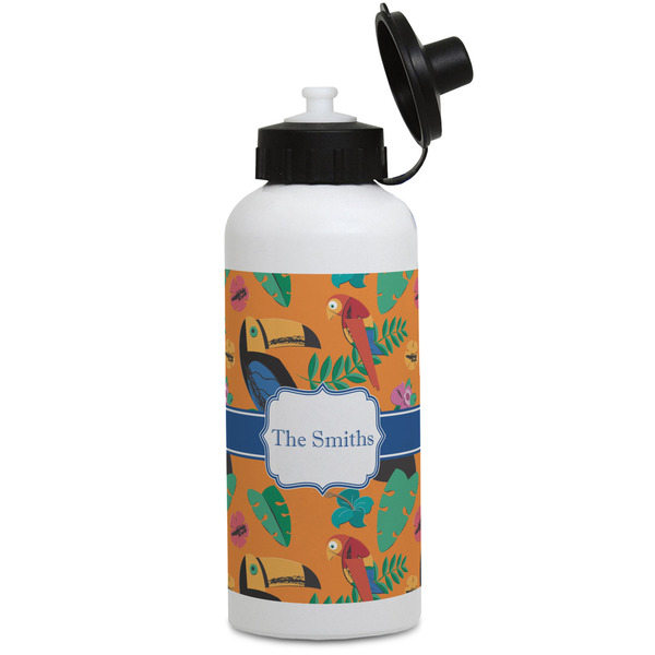 Custom Toucans Water Bottles - Aluminum - 20 oz - White (Personalized)