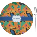 Toucans Glass Appetizer / Dessert Plate 8" (Personalized)