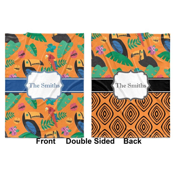 Toucans Baby Blanket (Double Sided - Printed Front and Back)