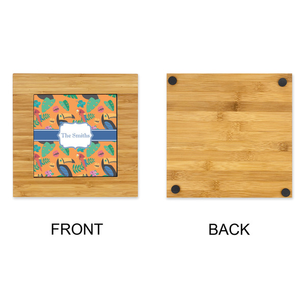 Toucans Bamboo Trivet with 6" Tile - APPROVAL