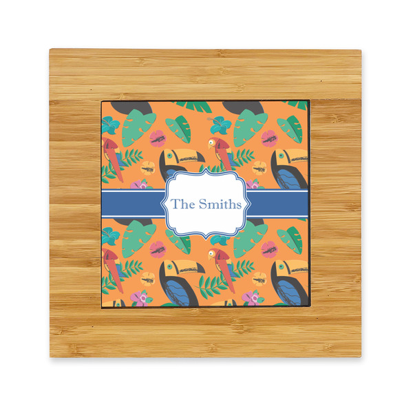 Custom Toucans Bamboo Trivet with Ceramic Tile Insert (Personalized)