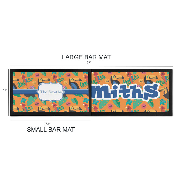 Toucans Bar Mats - Sizing Chart