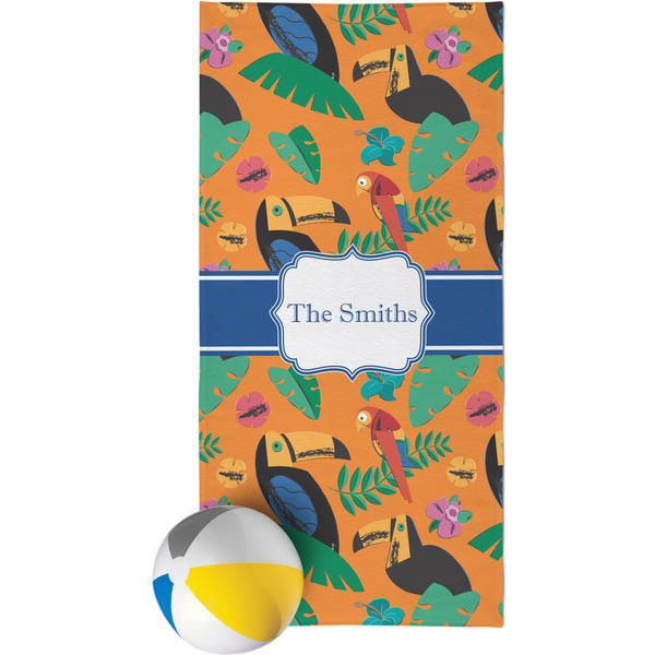 Custom Toucans Beach Towel (Personalized)