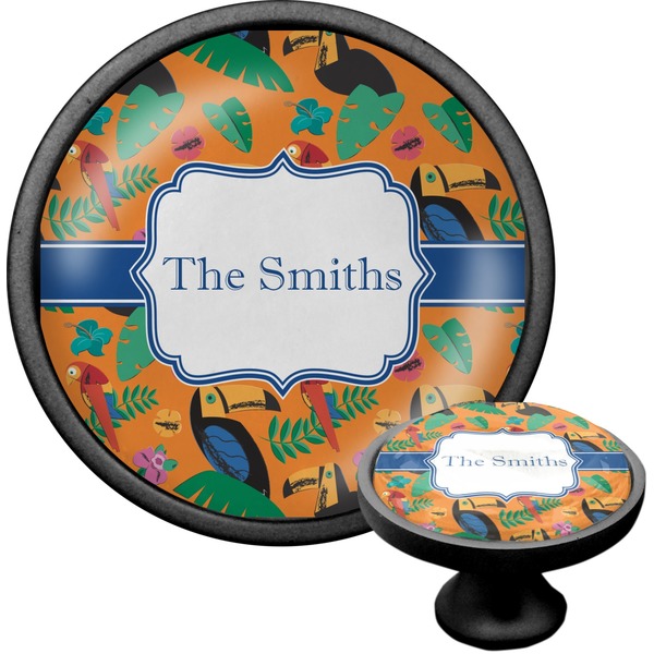 Custom Toucans Cabinet Knob (Black) (Personalized)