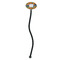 Toucans Black Plastic 7" Stir Stick - Oval - Single Stick