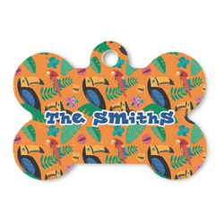 Toucans Bone Shaped Dog ID Tag (Personalized)