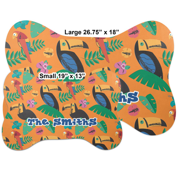 Toucans Bone Shaped Mat Comparison
