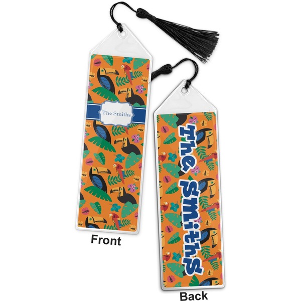 Toucans Bookmark with tassel - Front and Back