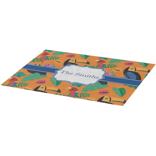 Toucans Burlap Placemat (Angle View)