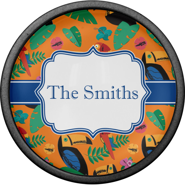 Toucans Cabinet Knob - Black - Front