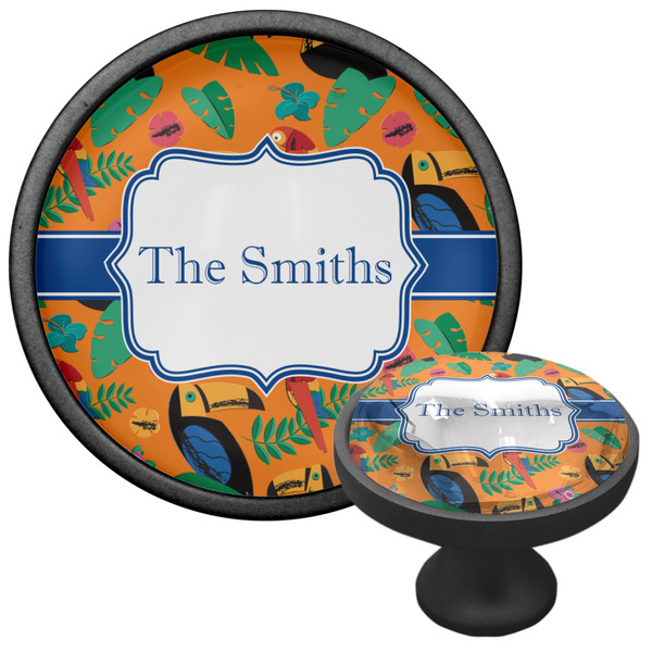 Toucans Cabinet Knob - Black - Multi Angle