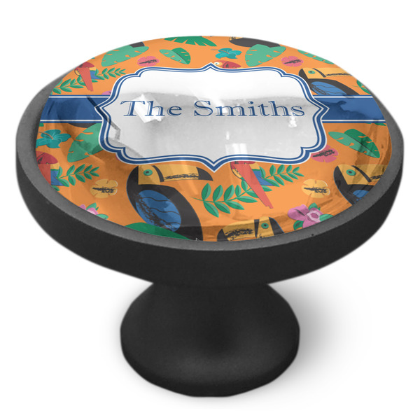Toucans Cabinet Knob - Black - Side