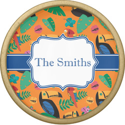 Toucans Cabinet Knob - Gold (Personalized)