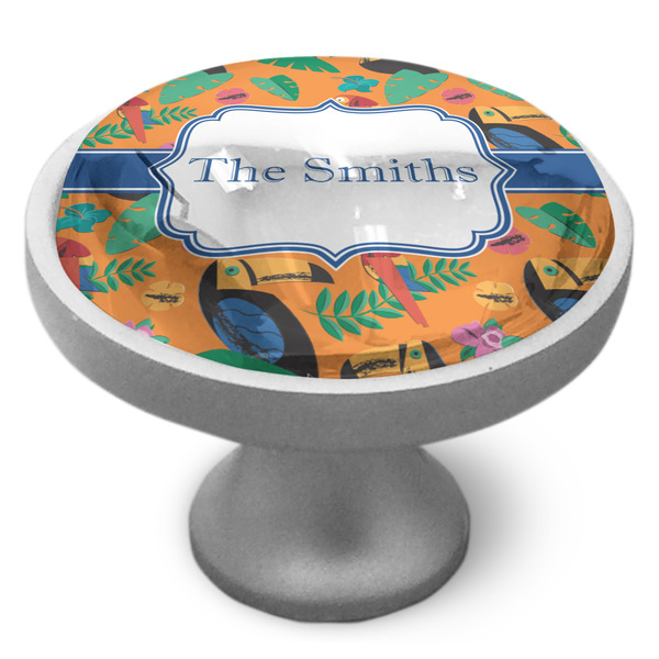Toucans Cabinet Knob - Nickel - Side