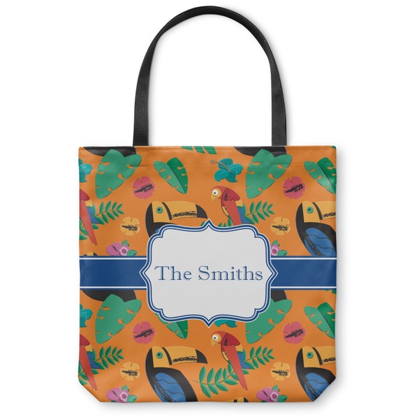 Custom Toucans Canvas Tote Bag - Medium - 16"x16" (Personalized)