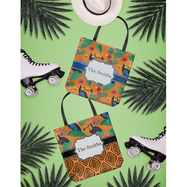 Toucans Canvas Tote Lifestyle Front and Back