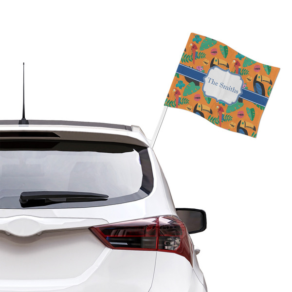 Toucans Car Flag - Large - LIFESTYLE