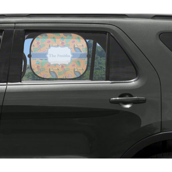 Toucans Car Sun Shade Black - In Car Window
