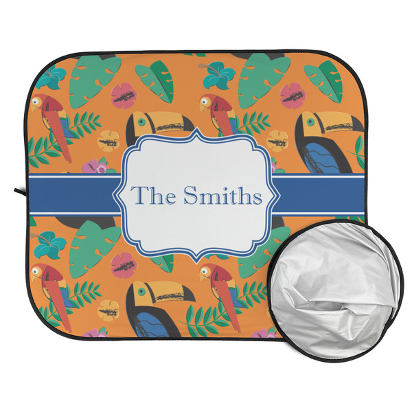 Toucans Car Sun Shades - FOLDED & UNFOLDED
