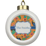 Toucans Ceramic Ball Ornament (Personalized)