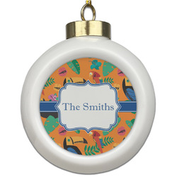 Toucans Ceramic Ball Ornament (Personalized)