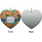 Toucans Ceramic Flat Ornament - Heart Front & Back (APPROVAL)