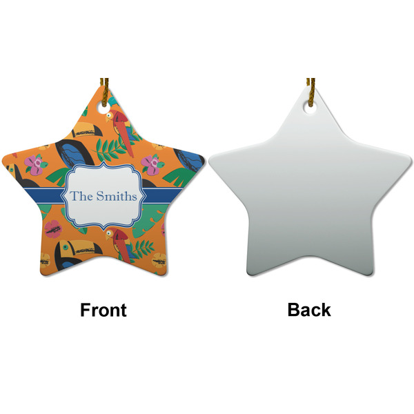 Toucans Ceramic Flat Ornament - Star Front & Back (APPROVAL)