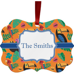 Toucans Metal Frame Ornament - Double Sided w/ Name or Text