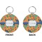 Toucans Circle Keychain (Front + Back)