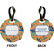 Toucans Circle Luggage Tag (Front + Back)