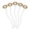 Toucans Clear Plastic 7" Stir Stick - Oval - Fan