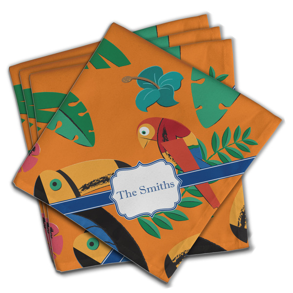 Custom Toucans Cloth Napkins (Set of 4) (Personalized)