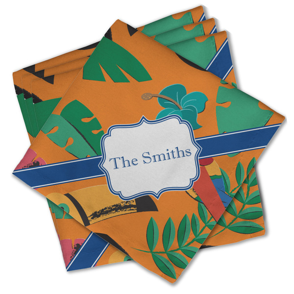 Custom Toucans Cloth Cocktail Napkins - Set of 4 w/ Name or Text